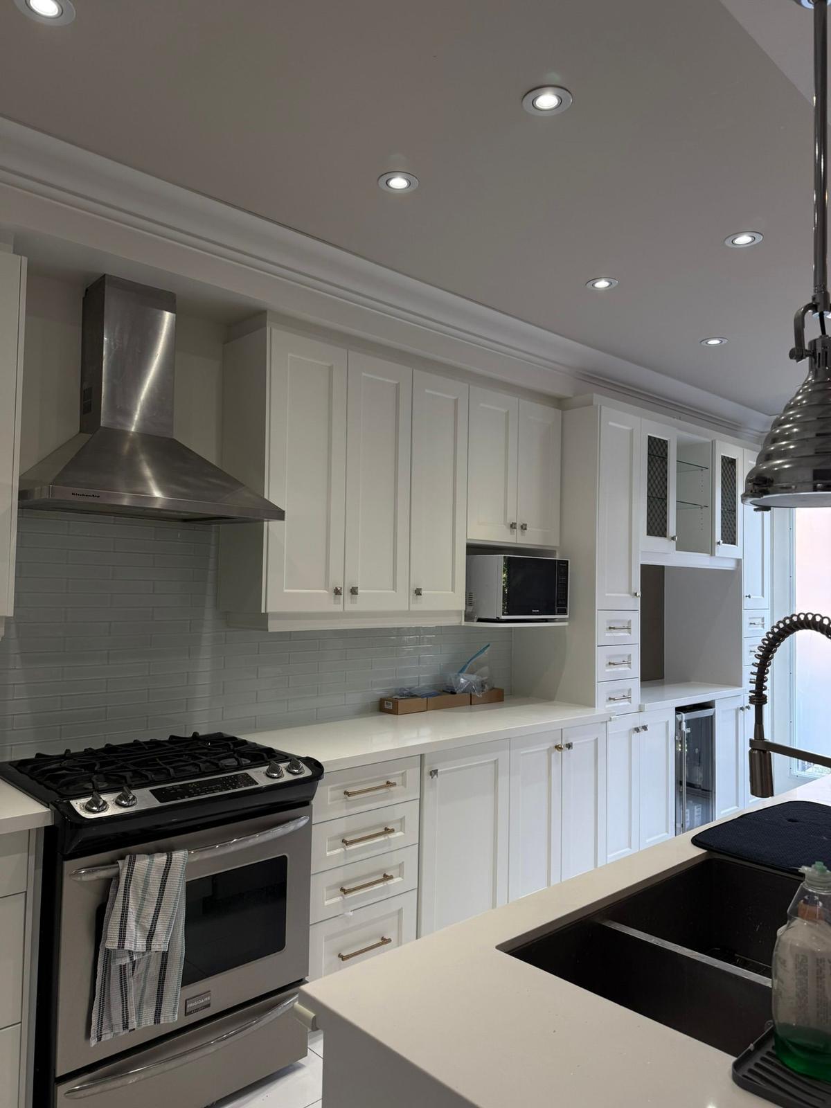 Freshly painted elegant kitchen interior